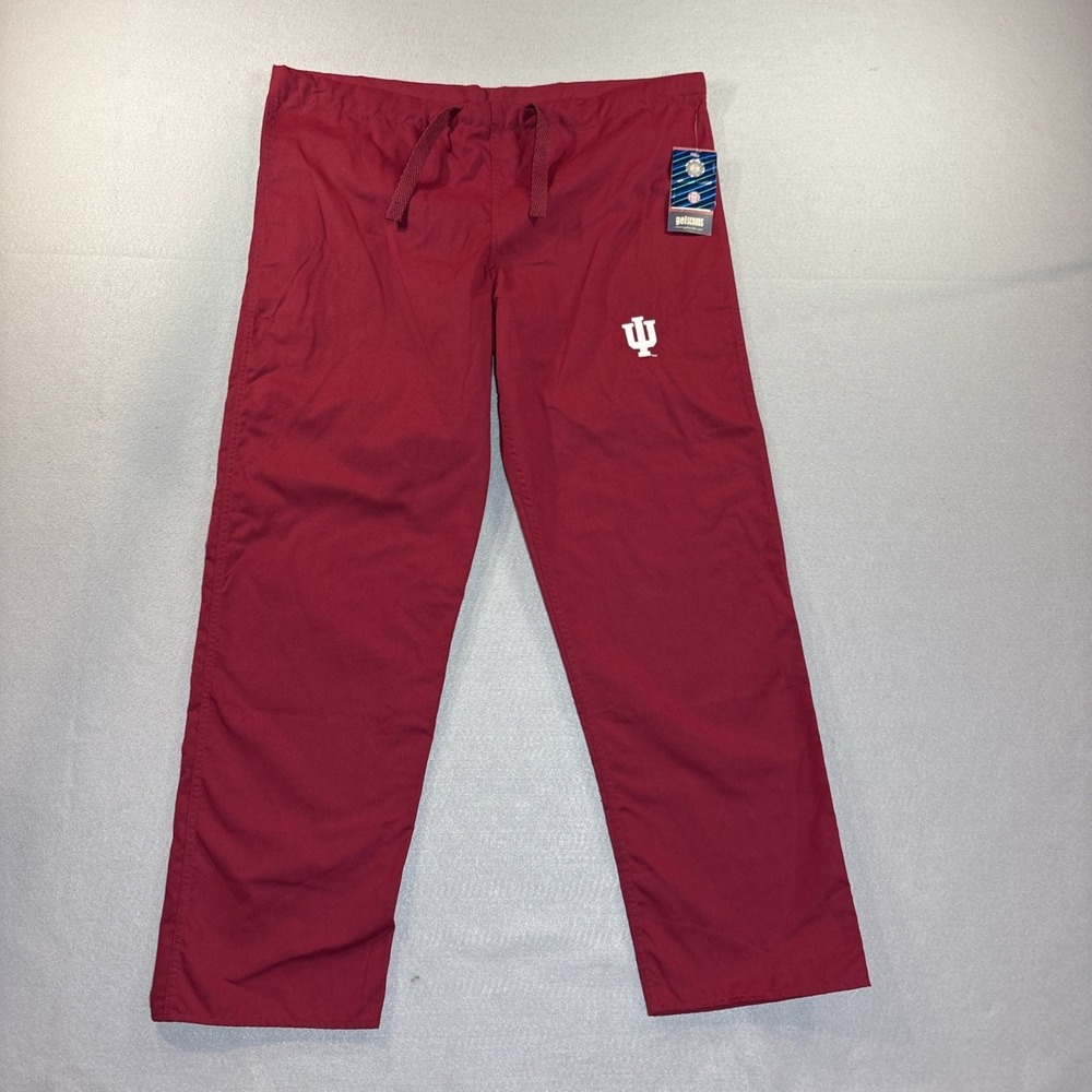 NWT Scrubs PANT University Illinois by GelScrubs Unisex Medium 40x30 Red‎ New